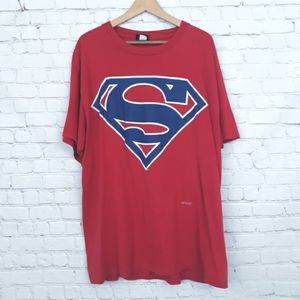 🦸‍♂️🇺🇸Vintage Superman DC Comics Tee Shirt Single Stitch Cotton 90's Red XL